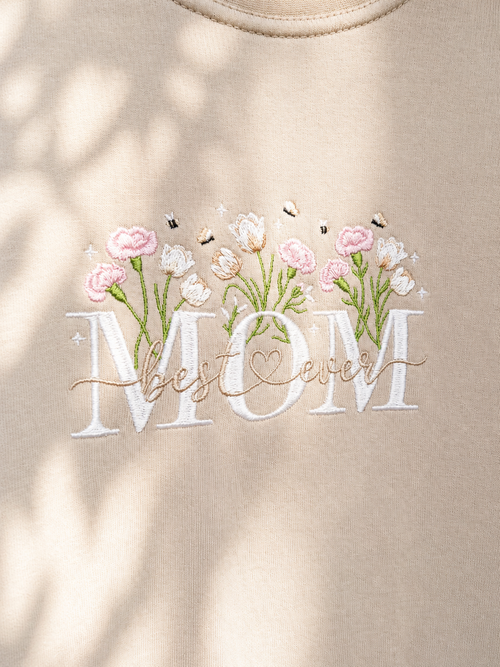 Best Mom Ever vezenje close up