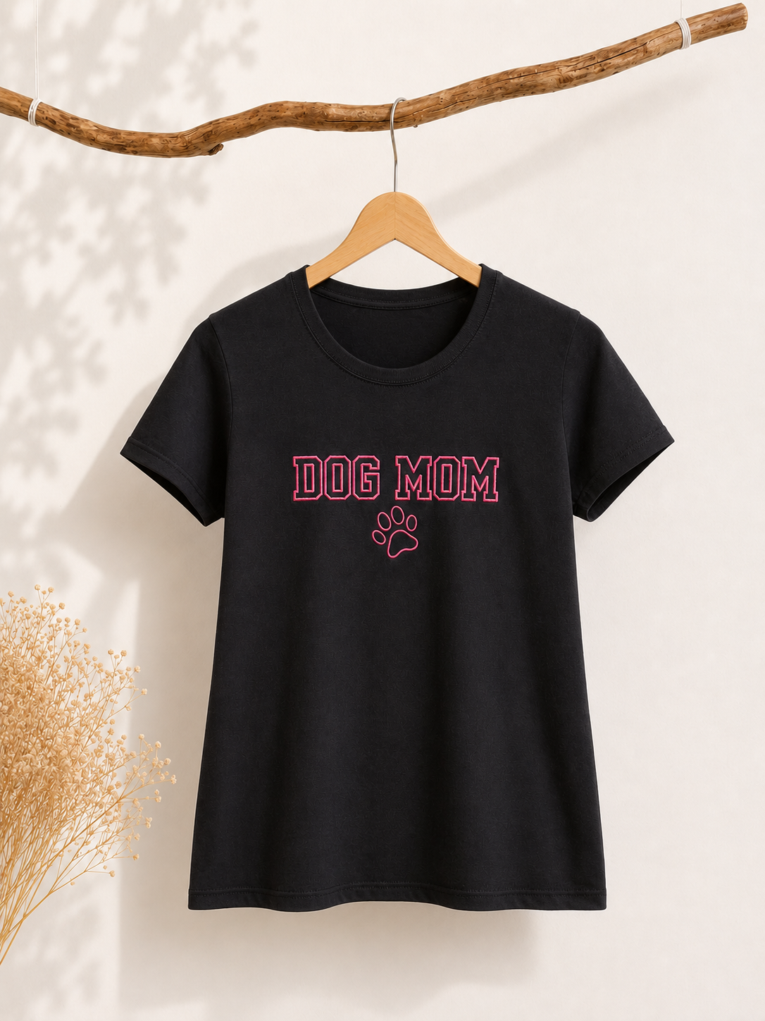 Dog mom črna pink 1